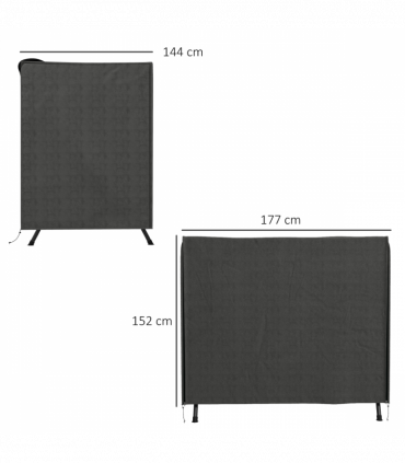 Outsunny Garden Furniture Protector Patio Swing Chair Cover Large Outdoor Grey