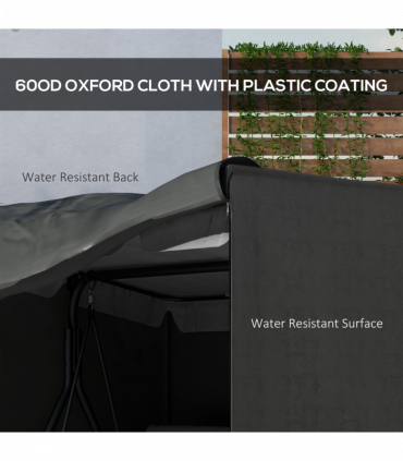 Outsunny Garden Furniture Protector Patio Swing Chair Cover Large Outdoor Grey