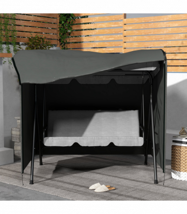 Outsunny Garden Furniture Protector Patio Swing Chair Cover Large Outdoor Grey