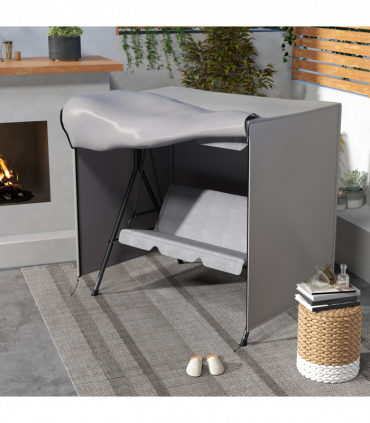 Outsunny Garden Furniture Protector Patio Swing Chair Cover Light Grey