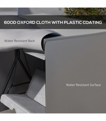 Outsunny Garden Furniture Protector Patio Swing Chair Cover Light Grey