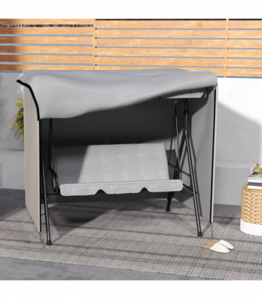 Outsunny Garden Furniture Protector Patio Swing Chair Cover Light Grey
