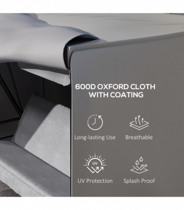 Outsunny Garden Furniture Protector Patio Swing Chair Cover Light Grey