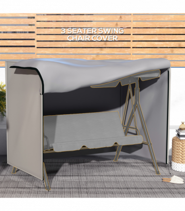 Outsunny Garden Furniture Protector Patio Swing Chair Cover Light Grey