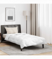 Winter Duvet Set with Pillow 2 pcs White 155 x 220 cm Microfiber