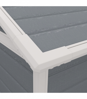 Outsunny Garden Shed 6'x4.5' Plastic Tool Storage House w/ Lockable Double Doors