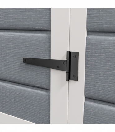 Outsunny Garden Shed 6'x4.5' Plastic Tool Storage House w/ Lockable Double Doors