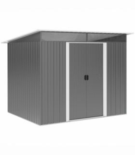 Outsunny Garden Shed Outdoor Storage Tool Organizer w/ Double Sliding Door Grey