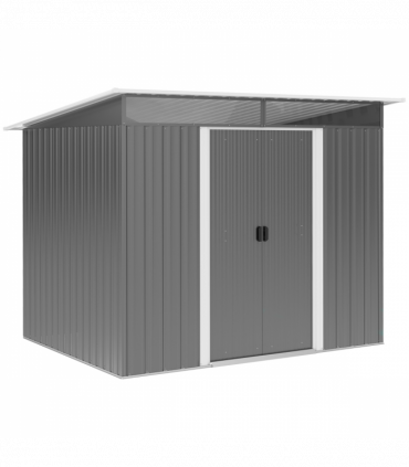 Outsunny Garden Shed Outdoor Storage Tool Organizer w/ Double Sliding Door Grey