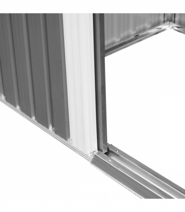 Outsunny Garden Shed Outdoor Storage Tool Organizer w/ Double Sliding Door Grey