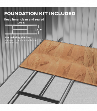 Outsunny Garden Shed Storage Unit w/Locking Door Floor Foundation Vent Green