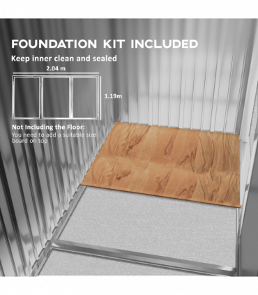 Outsunny Garden Shed Storage Unit with Locking Door Floor Foundation Vent Brown