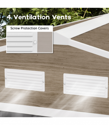 Outsunny Garden Shed Storage Unit withLocking Door Floor Foundation Vent Brown