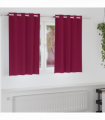 vidaXL Curtains with Curtains 2 pcs Wine Red Polyester