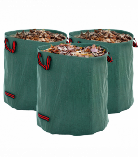 Outsunny Garden Waste Bags, 272L x 3 Heavy Duty Garden Sacks, Green