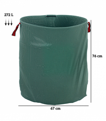 Outsunny Garden Waste Bags, 272L x 3 Heavy Duty Garden Sacks, Green