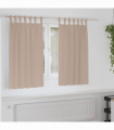 vidaXL Curtains with Curtains 2 pcs Taupe Polyester