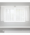 vidaXL Curtains with Curtains Floral White Polyester