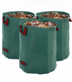 Outsunny Garden Waste Bags, 300L x 3 Heavy Duty Garden Sacks, Green