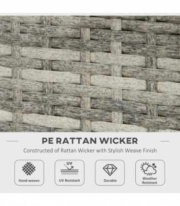 Outsunny Gas Fire Pit Table w/ Rain Cover, Mesh Lid & Lava Stone, 40,000 BTU