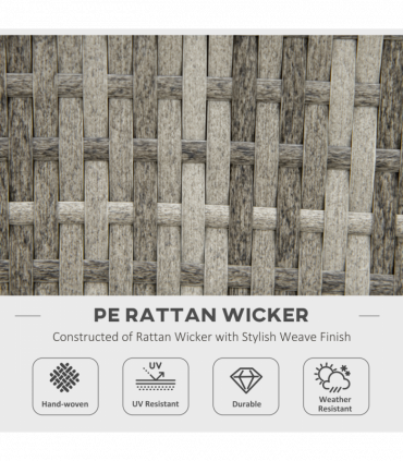 Outsunny Gas Fire Pit Table w/ Rain Cover, Windscreen & Lava Stone, 50,000 BTU