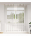 vidaXL Curtains with Curtains 2 pcs Cream Polyester