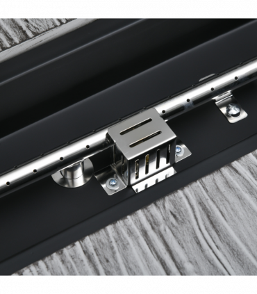 Outsunny Gas Fire Pit Table with 50,000 BTU Burner, Cover, Glass Screen, Grey