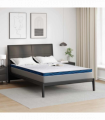 vidaXL Mattress Pads White and Blue 140 x 190 cm
