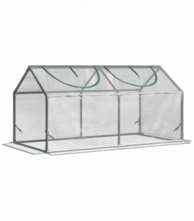 Outsunny Greenhouse Plants Foil Tomato Vegetable House W/ 2 Windows Clear