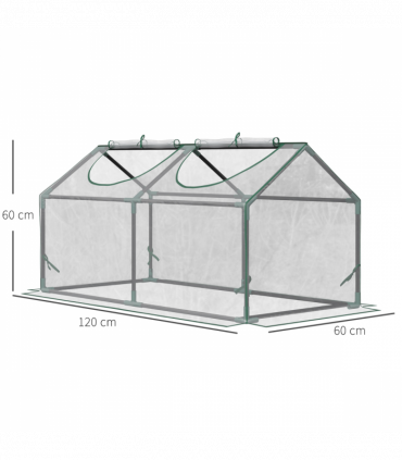 Outsunny Greenhouse Plants Foil Tomato Vegetable House W/ 2 Windows Clear