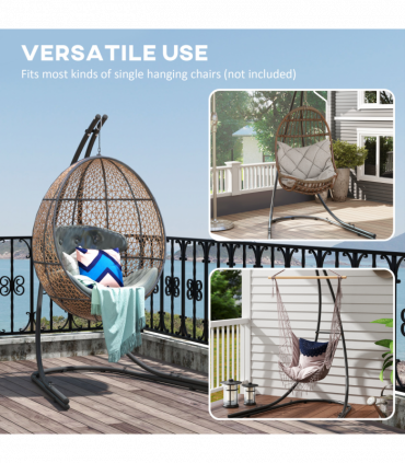 Outsunny Hammock Chair Stand w/ Extra Large Base, Hanging Hammock Stand Only