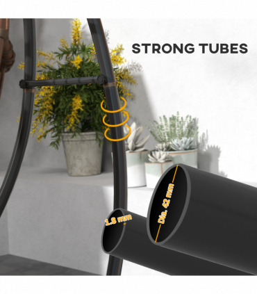 Outsunny Hammock Chair Stand w/ Extra Large Base, Hanging Hammock Stand Only