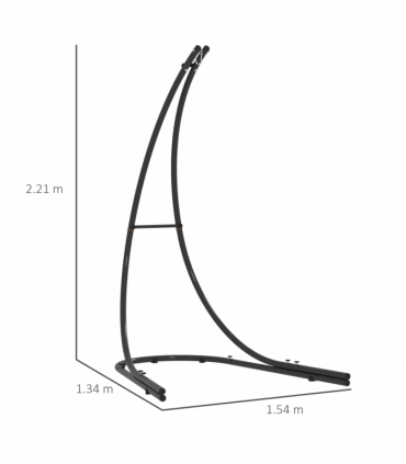 Outsunny Hammock Chair Stand w/ Extra Large Base, Hanging Hammock Stand Only