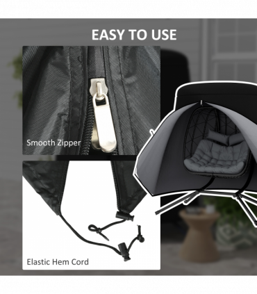 Outsunny Hanging Egg Chair Cover Garden Swing Chair Cover Waterproof, 196x230cm