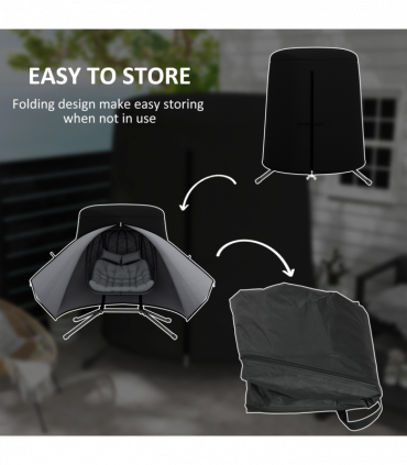 Outsunny Hanging Egg Chair Cover Garden Swing Chair Cover Waterproof, 196x230cm