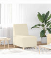 vidaXL Modular Sofa Unit Armless Cream 55 x 74 x 82 cm Corduroy fabric