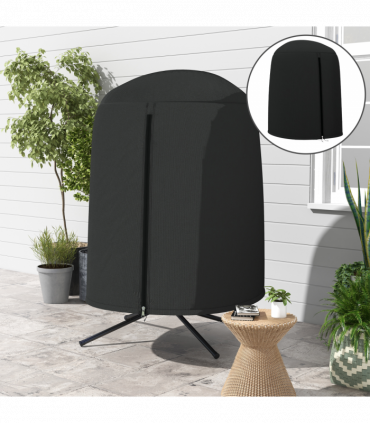 Outsunny Hanging Egg Chair Cover Garden Swing Chair Cover Waterproof, Black