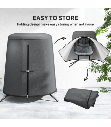 Outsunny Hanging Egg Chair Cover Swing Chair Cover Waterproof, 196 x 230 cm