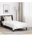 Winter Duvet Set with Pillow 2 pcs White 135 x 220 cm Microfiber
