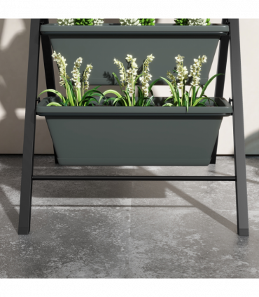 Outsunny Indoor Outdoor Vertical Raised Garden Bed with 5 Removable Tray