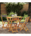 vidaXL Bistro Set 5 pcs Brown Solid acacia wood