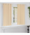 vidaXL Curtains with Curtains 2 pcs Cream Polyester