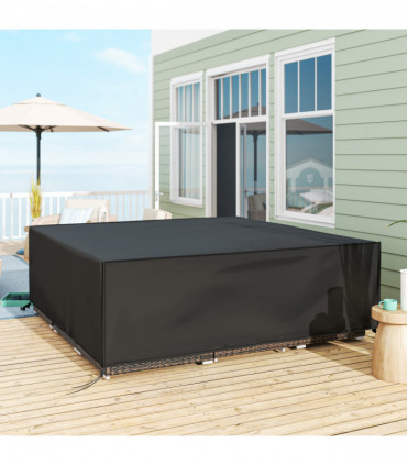 Outsunny Large Garden Set Square Cover Outdoor Furniture Waterproof Resist Fade