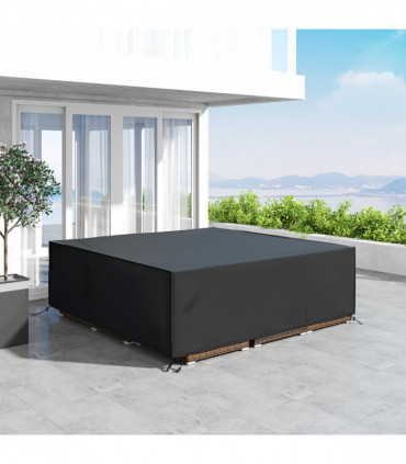 Outsunny Large Garden Set Square Cover Outdoor Furniture Waterproof Resist Fade