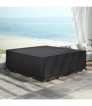 Outsunny Large Garden Set Square Cover Outdoor Furniture Waterproof Resist Fade