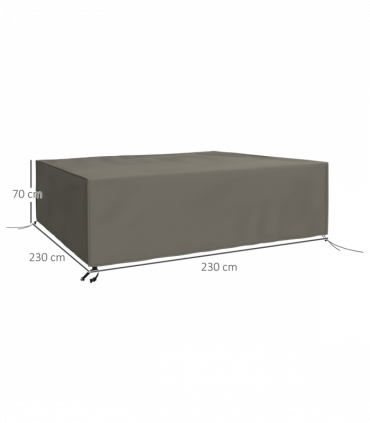 Outsunny Large Garden Set Square Cover Outdoor Furniture Waterproof Resist Fade