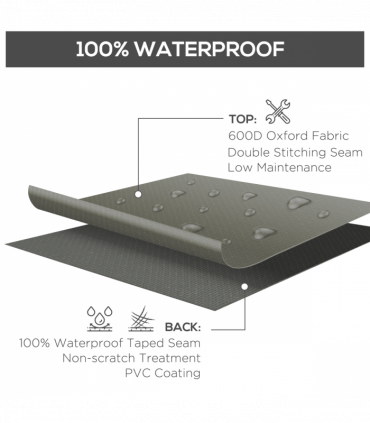 Outsunny Large Garden Set Square Cover Outdoor Furniture Waterproof Resist Fade