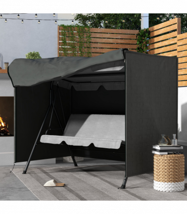 Outsunny Large Outdoor Swing Chair Cover  Garden Furniture Protector 164cm Grey