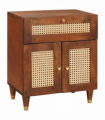 vidaXL Bedside Tables Brown 50 x 33 x 60 cm Cane and solid mango wood