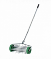 Outsunny Lawn Aerator Roller-Green/Silver